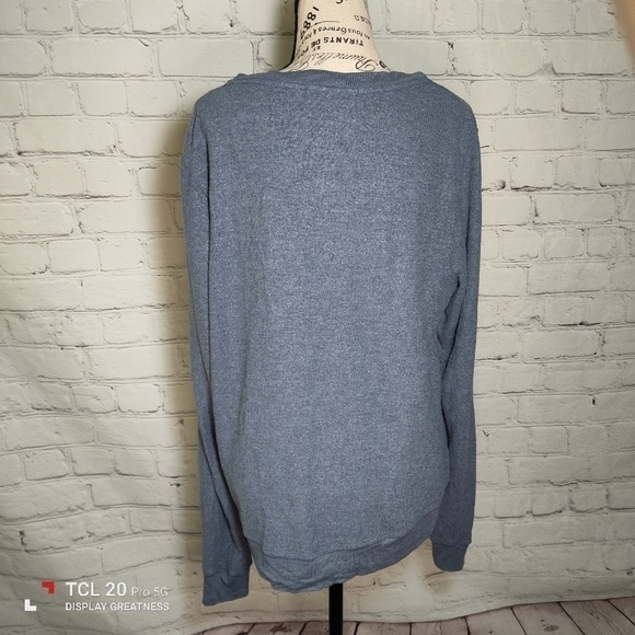 WILDFOX Soft Brushed Beach Bunny V-Neck Jumper Top Teal NEW - Picture 4 of 8